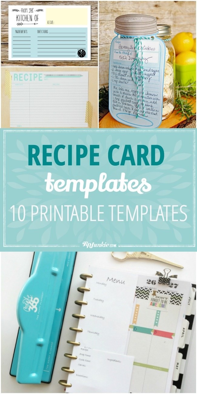 Mason Jar Recipe Card Template Free Printable