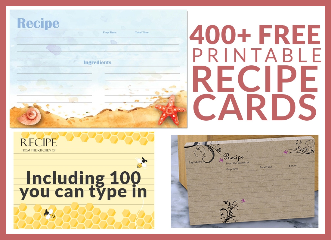 Free Printable Fillable Recipe Card Template