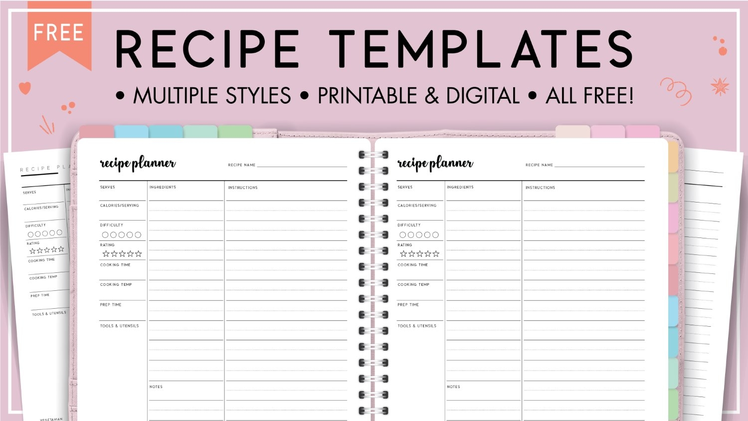 Recipe Page Template Free Printable